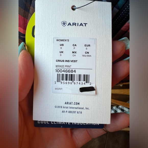 NWT Ariat Crius Insulated Vest-MIRAGE PRINT - Picture 6 of 11